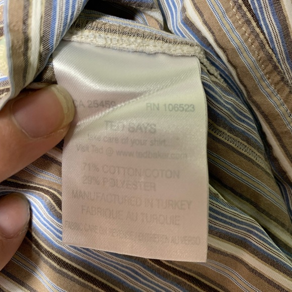 Ted Baker | Crinkle Seersucker Dress Shirt - Men’s Small - Picture 8 of 10